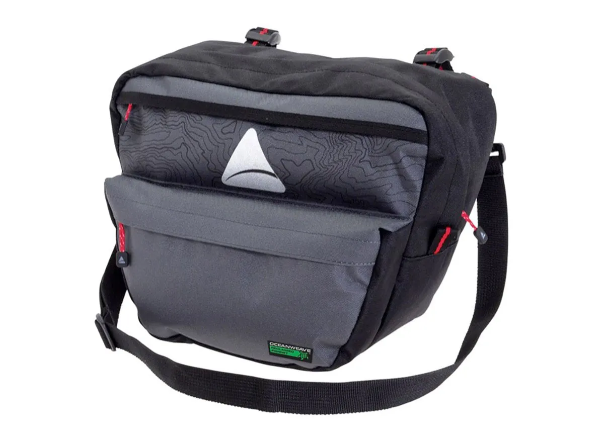 Axiom Seymour Oceanweave Handlebar Bag - Gray-Black