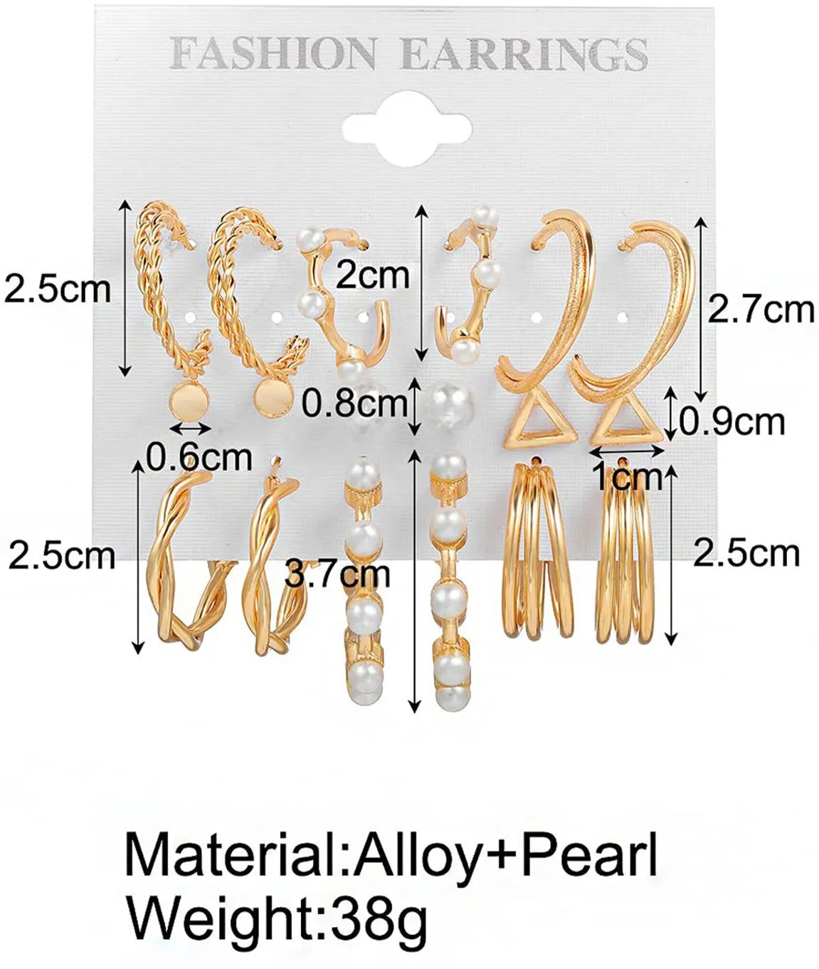 Combo Pack Of Earrings(Pack Of 9)