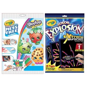 Crayola Color Wonder Mess Free Colouring Shopkins & Color Explosion Pack