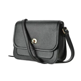 Crossbody Bag with Twist Lock (Black)