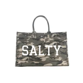 East West Bag: Green Camo with White Matte SALTY