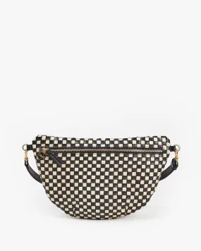 Grande Fanny Black & Cream Woven Checker