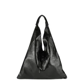 Leather Shimmer Hobo Bag