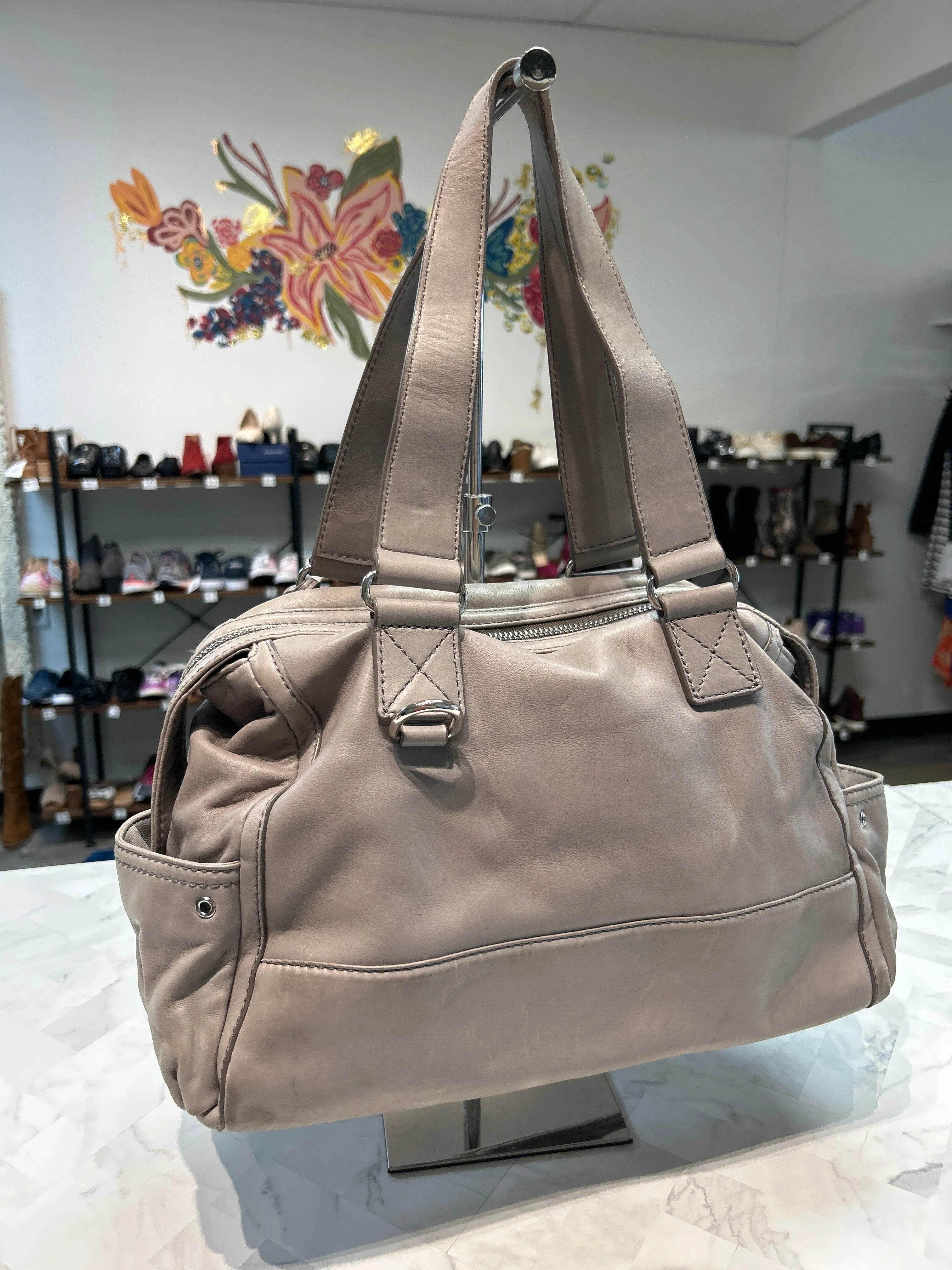 Michael Kors Gray Shoulder Bag, 14"X8"