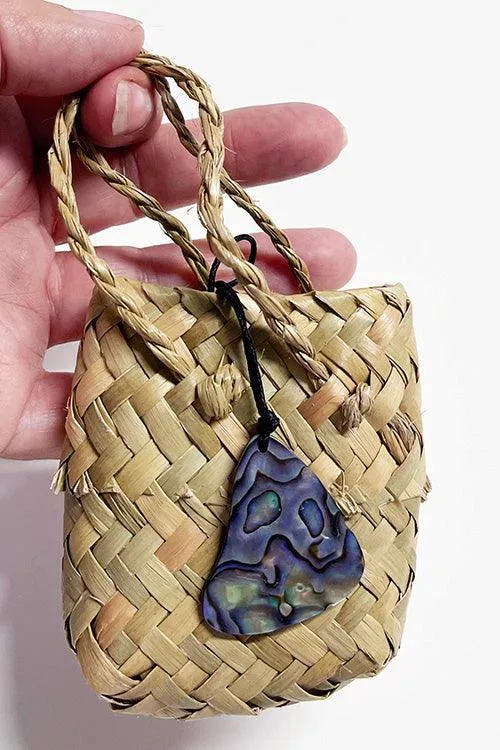 Mini Kete Bag with Paua Shell Necklace