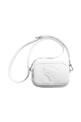 PUNCHED HEART SHOULDER BAG WHITE