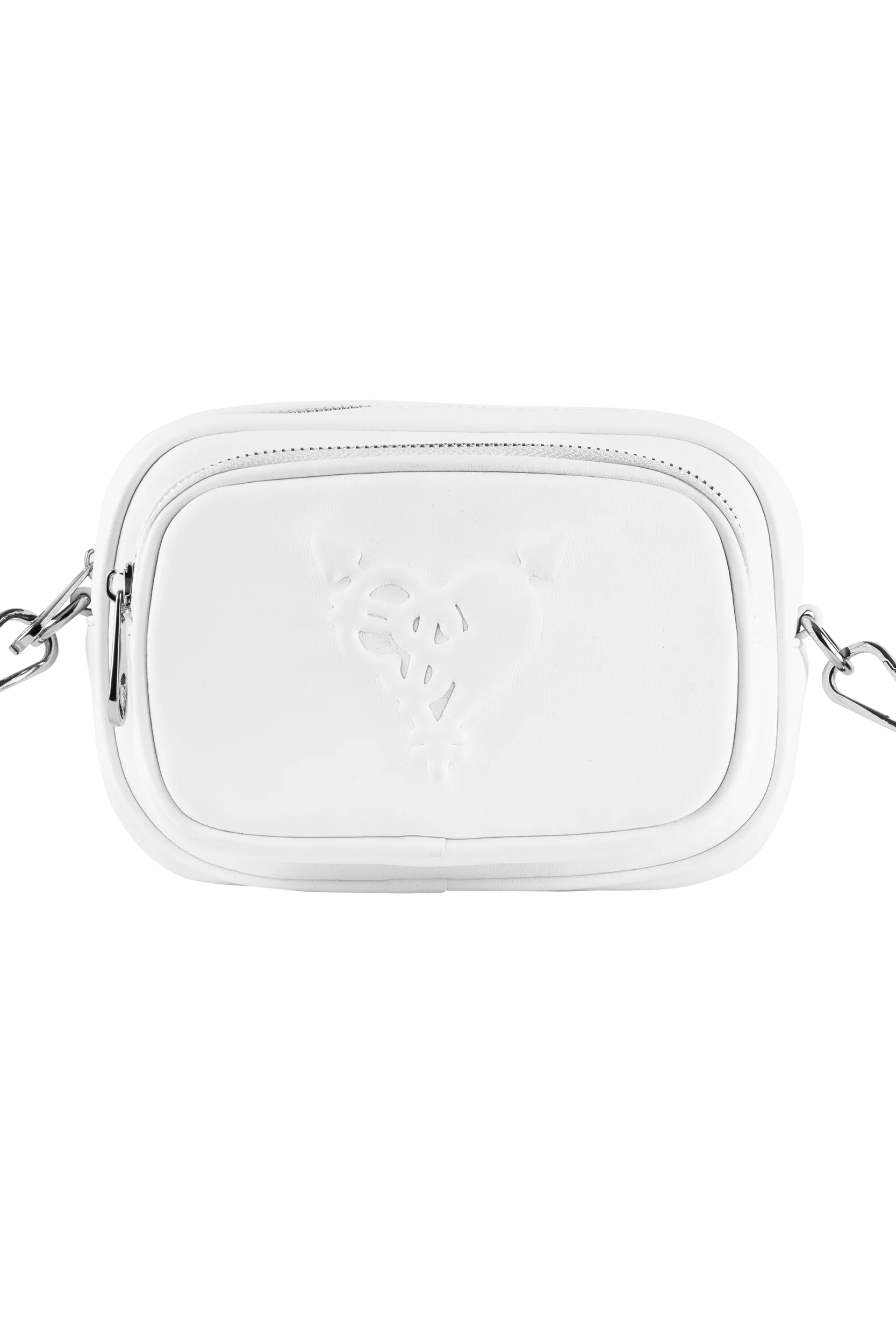 PUNCHED HEART SHOULDER BAG WHITE