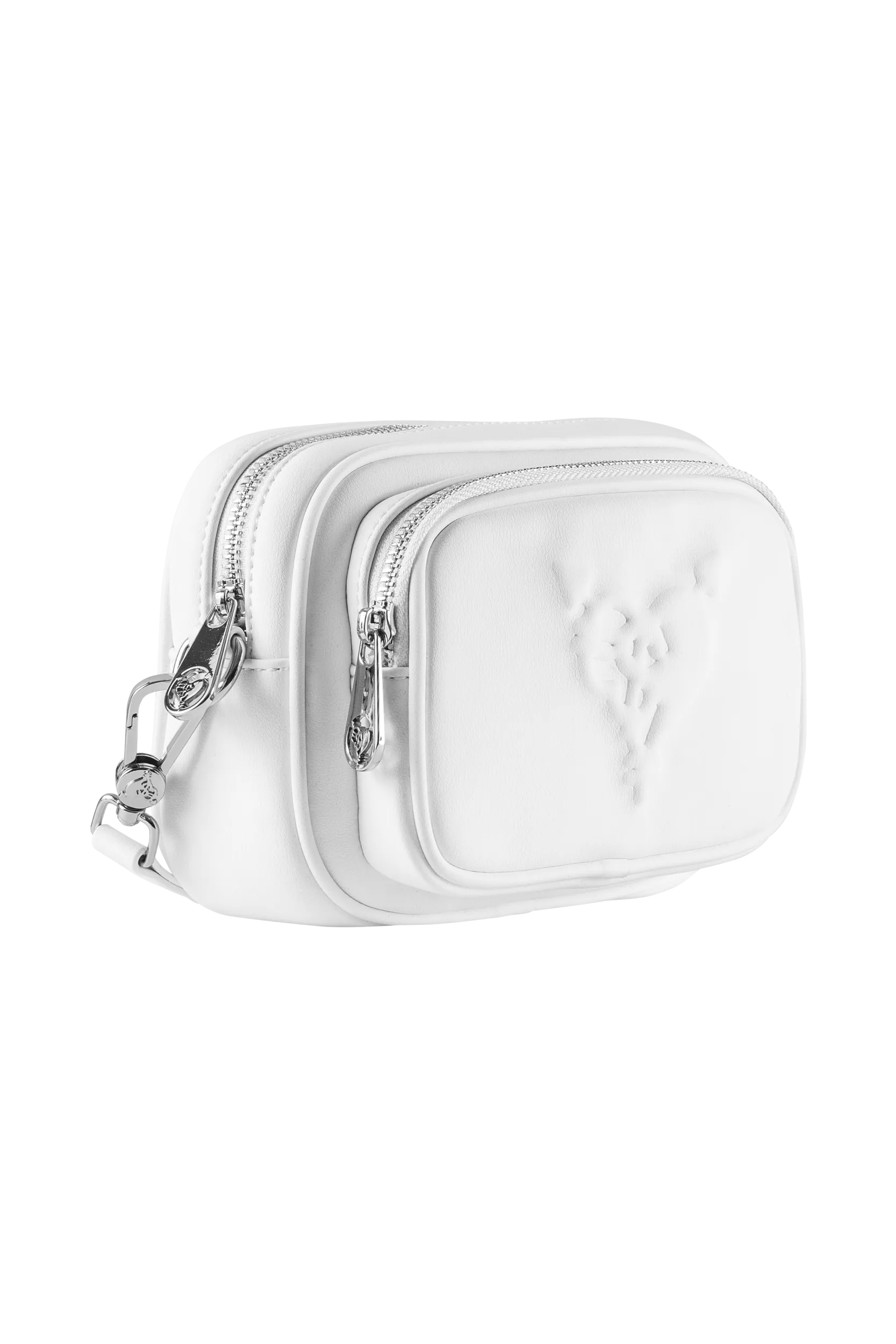 PUNCHED HEART SHOULDER BAG WHITE