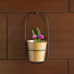 'The Arched Bucket' Wall Planter Pot In Galvanized Iron